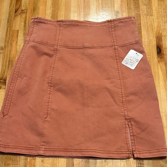 Free People Terracotta Mini Skirt 4 - Picture 2 of 6